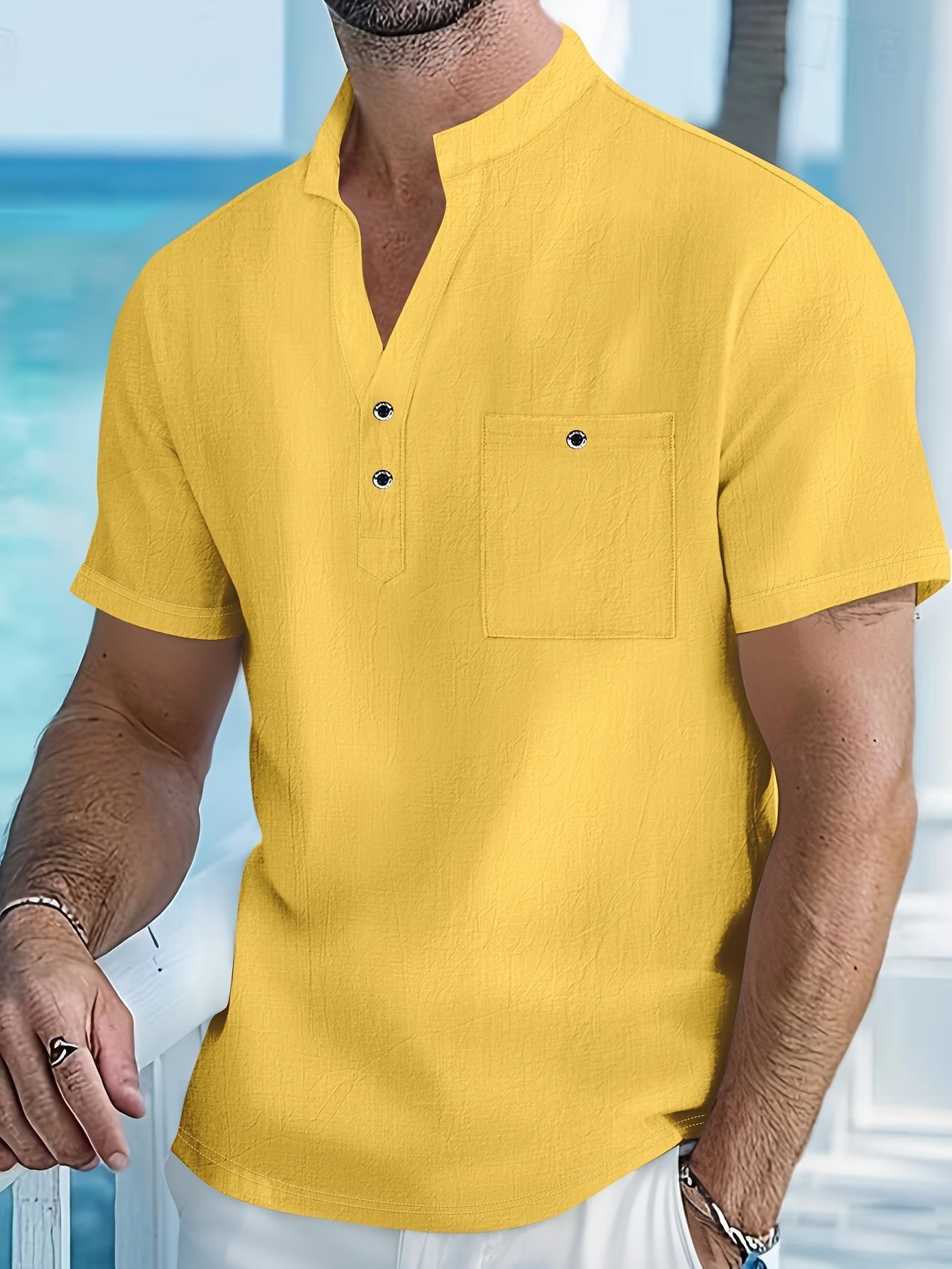 PHILIP™ | Chemise Henley en lin pour homme