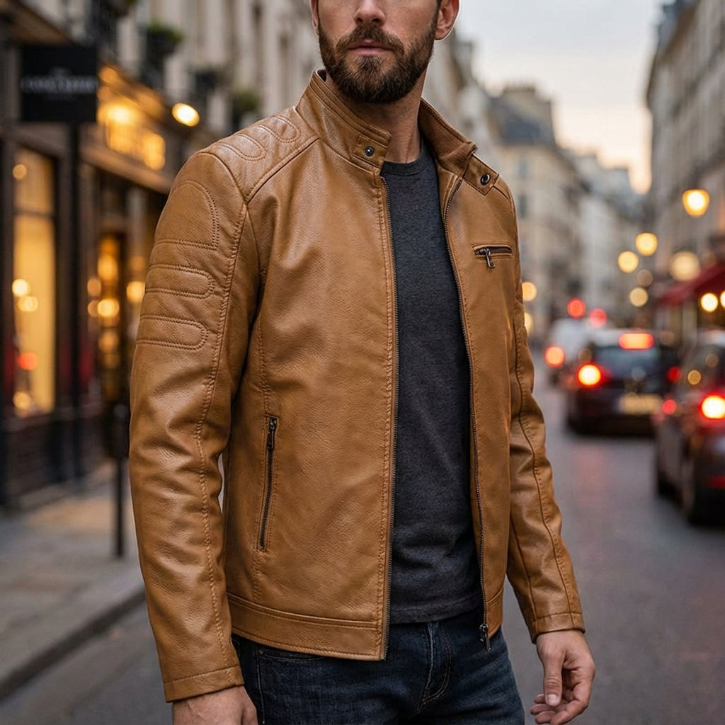 PHILIP™ | Veste zippée pour homme, style moto