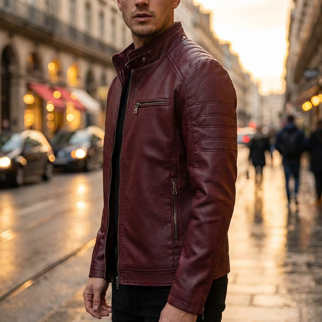 PHILIP™ | Veste zippée pour homme, style moto