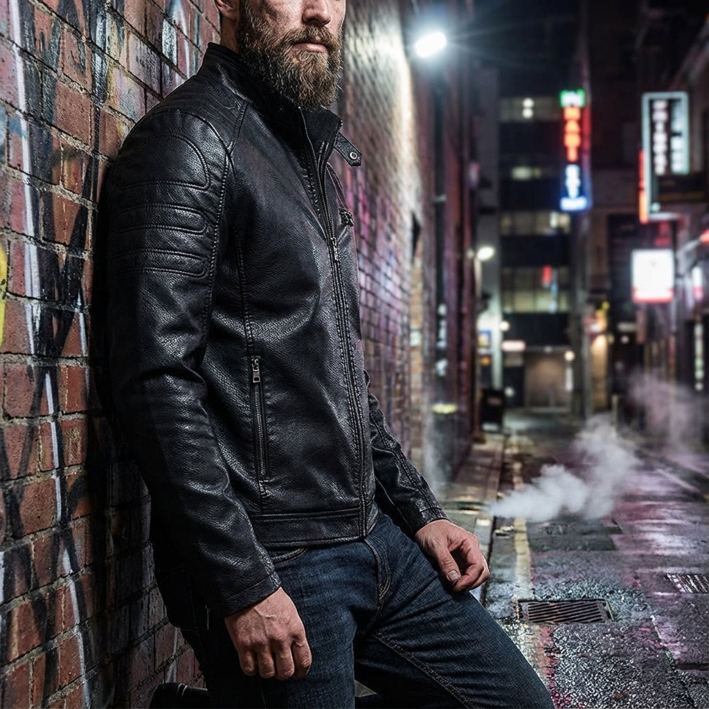 PHILIP™ | Veste zippée pour homme, style moto