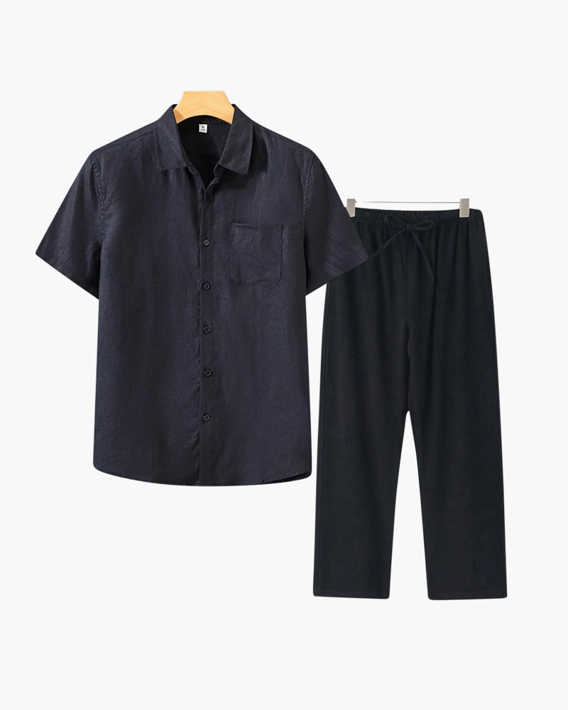 PHILIP | ENSEMBLE EN LIN (MANCHES COURTES)