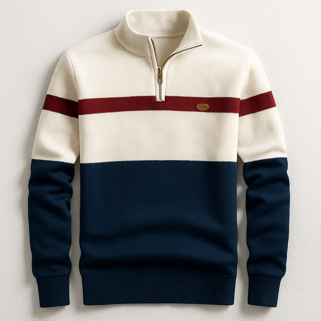 PHILIP | PULL POUR HOMME AVEC COL À FERMETURE ÉCLAIR