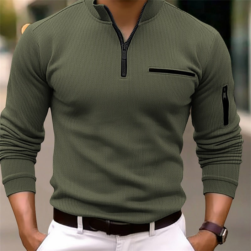 PHILIP | CHEMISE À COL ZIP POUR HOMMES