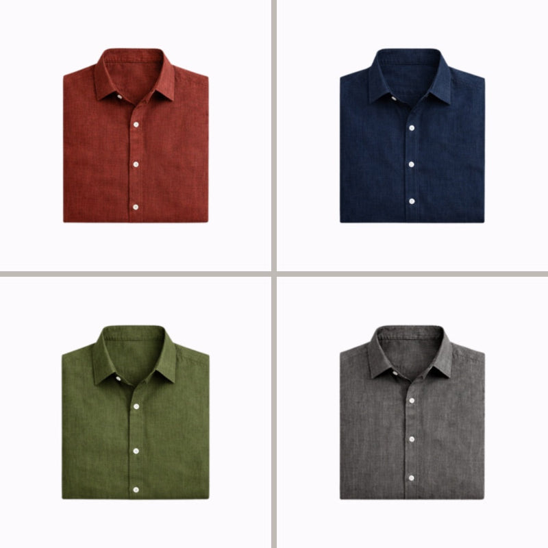 PHILIP™ | T-shirt à manches longues en coton et lin pour homme
