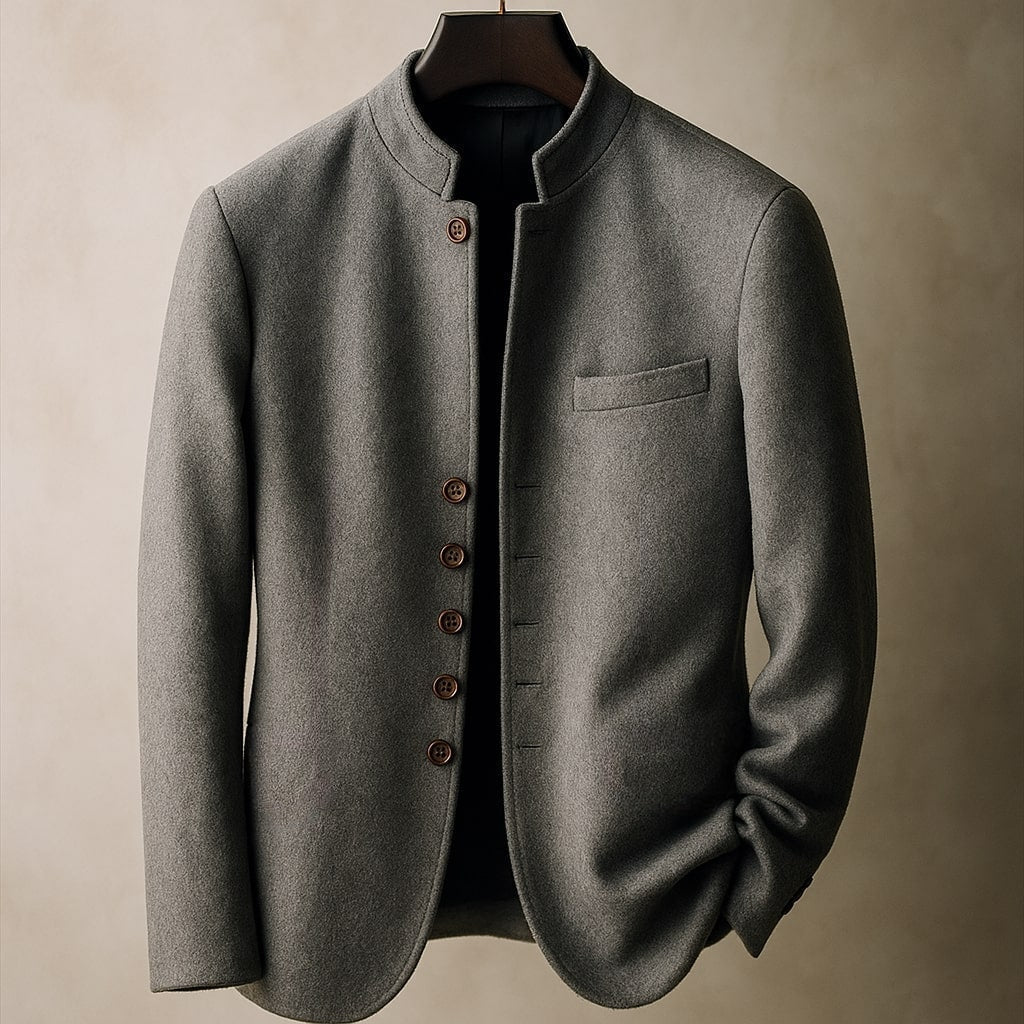 PHILIP | VESTE EN LAINE À COL DROIT