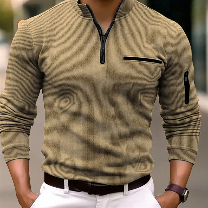 PHILIP | CHEMISE À COL ZIP POUR HOMMES