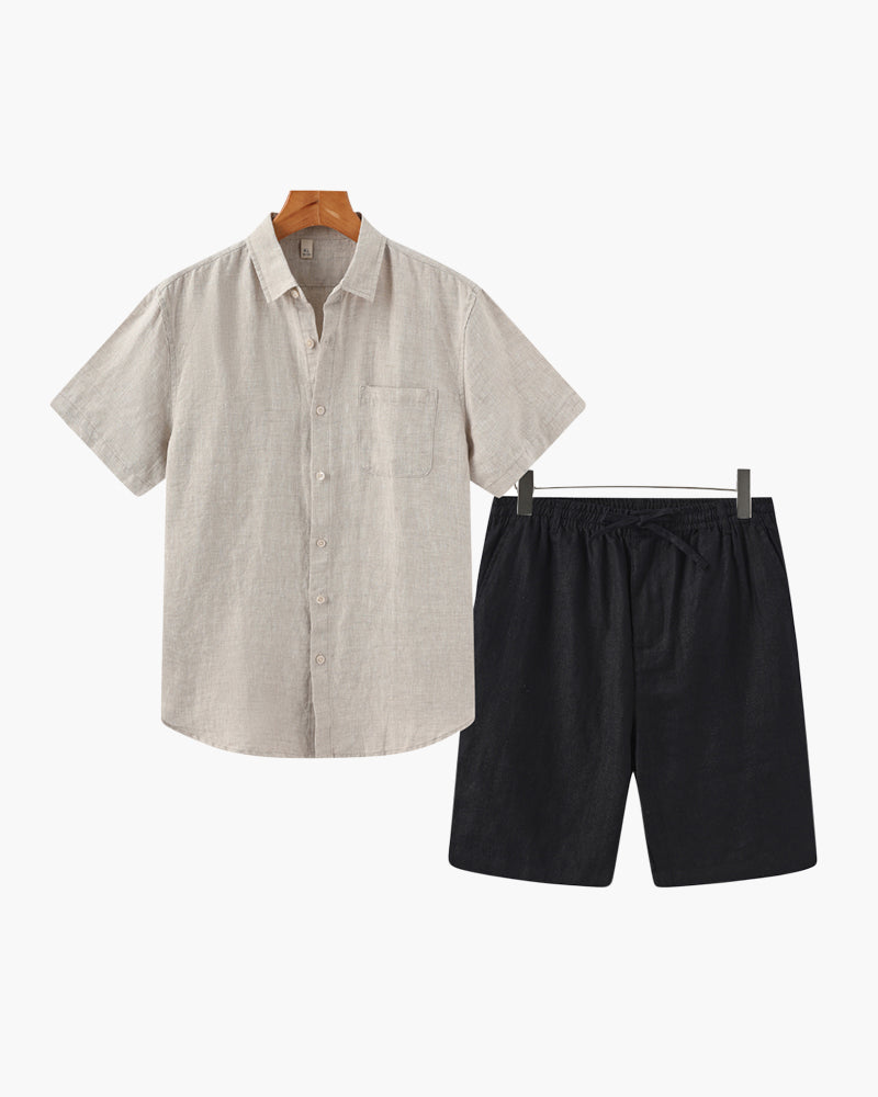 PHILIP | ENSEMBLE EN LIN (SHORTS)