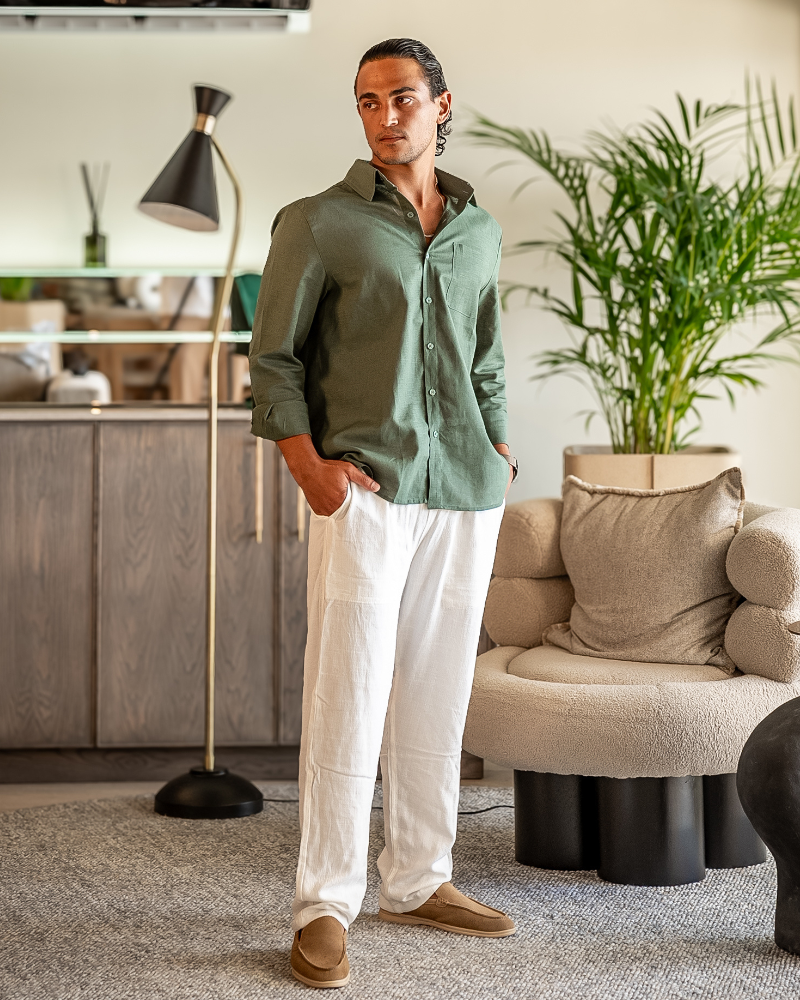 PHILIP | ENSEMBLE EN LIN (MANCHES LONGUES)