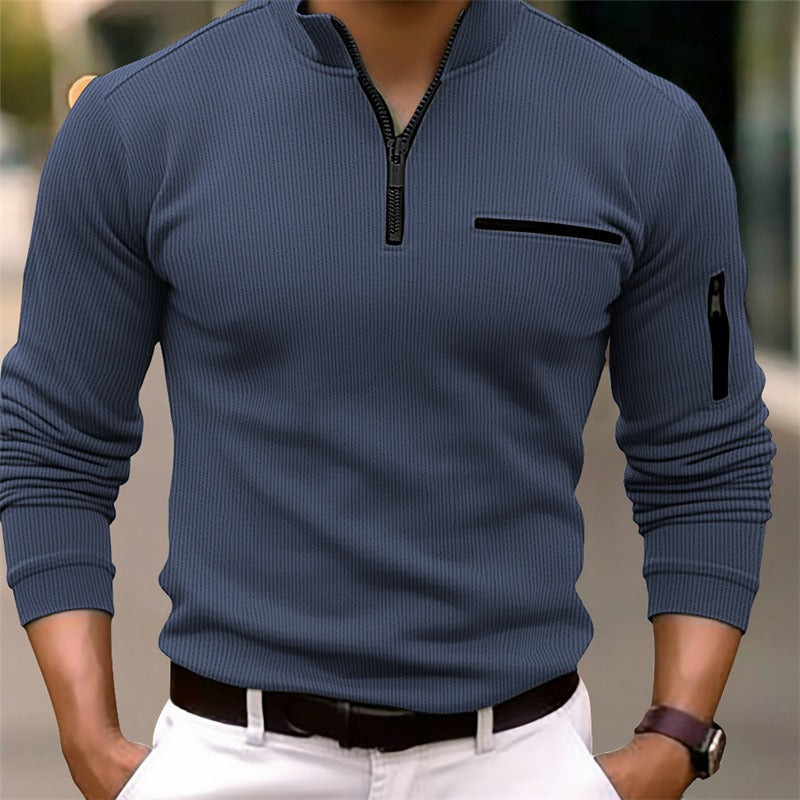 PHILIP | CHEMISE À COL ZIP POUR HOMMES