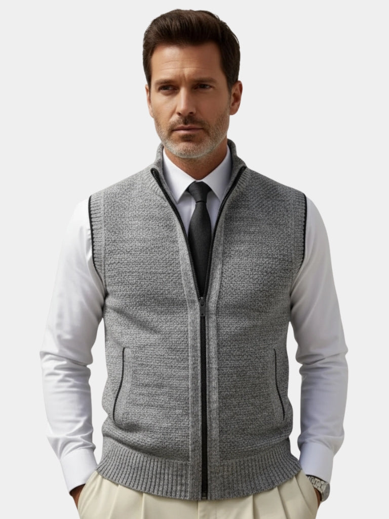 PHILIP | GILET À FERMETURE ÉCLAIR INTÉGRALE POUR HOMMES