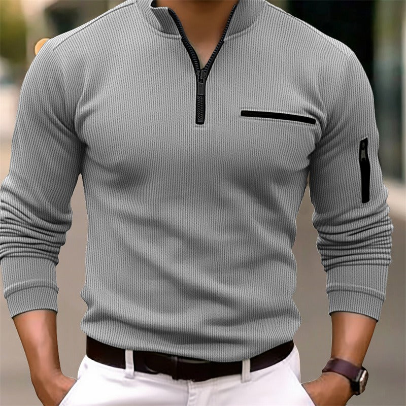 PHILIP | CHEMISE À COL ZIP POUR HOMMES