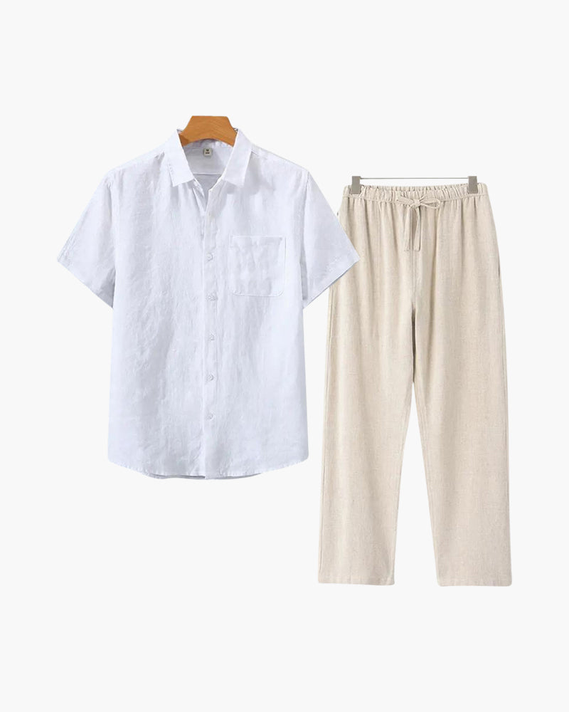 PHILIP | ENSEMBLE EN LIN (MANCHES COURTES)
