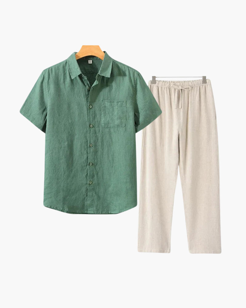 PHILIP | ENSEMBLE EN LIN (MANCHES COURTES)