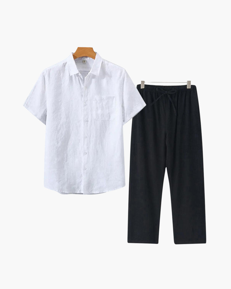 PHILIP | ENSEMBLE EN LIN (MANCHES COURTES)
