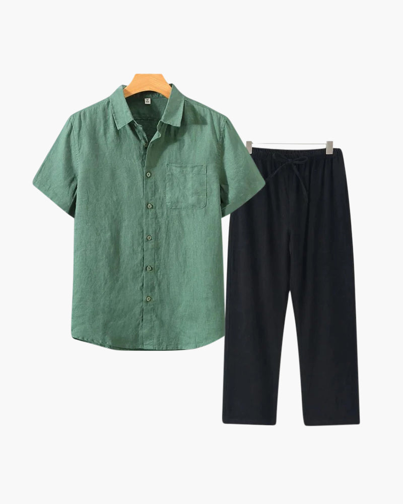 PHILIP | ENSEMBLE EN LIN (MANCHES COURTES)
