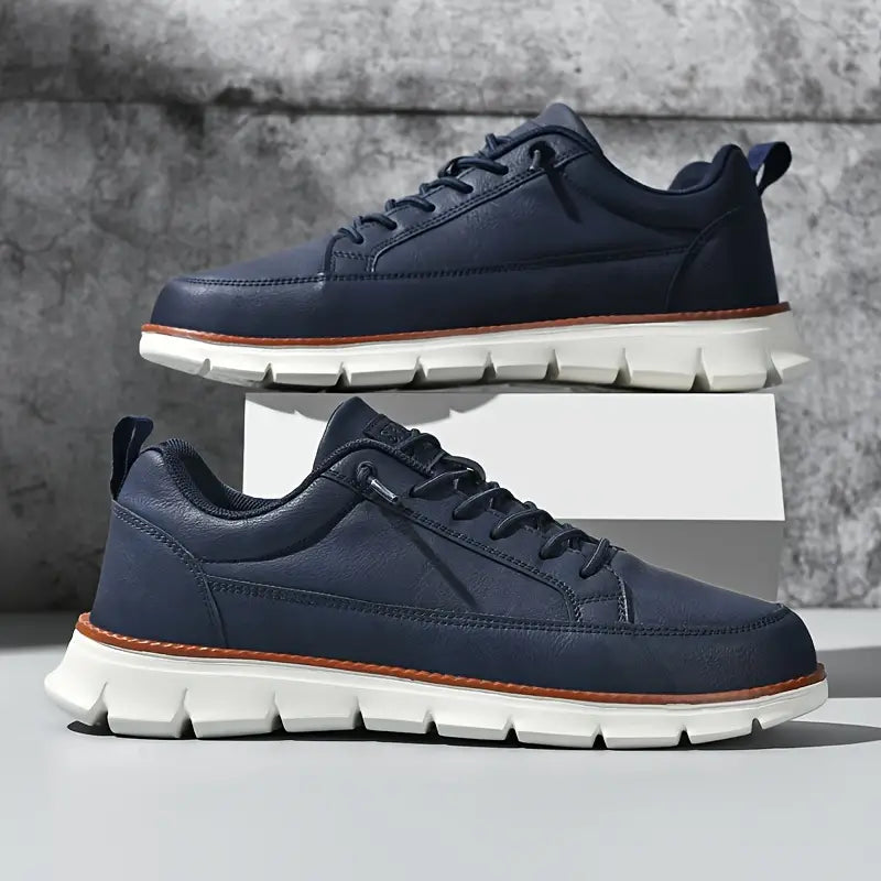 PHILIP™ | Baskets de marche en cuir rembourrées pour homme
