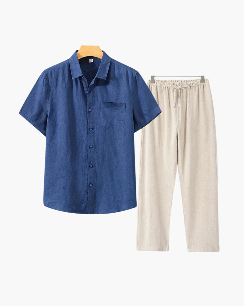 PHILIP | ENSEMBLE EN LIN (MANCHES COURTES)