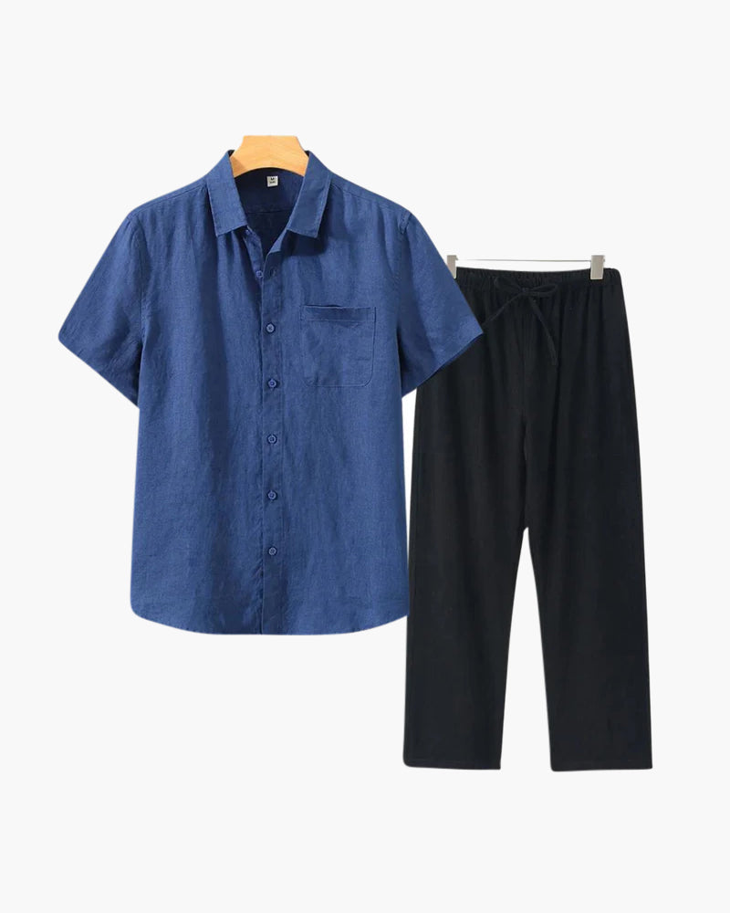 PHILIP | ENSEMBLE EN LIN (MANCHES COURTES)
