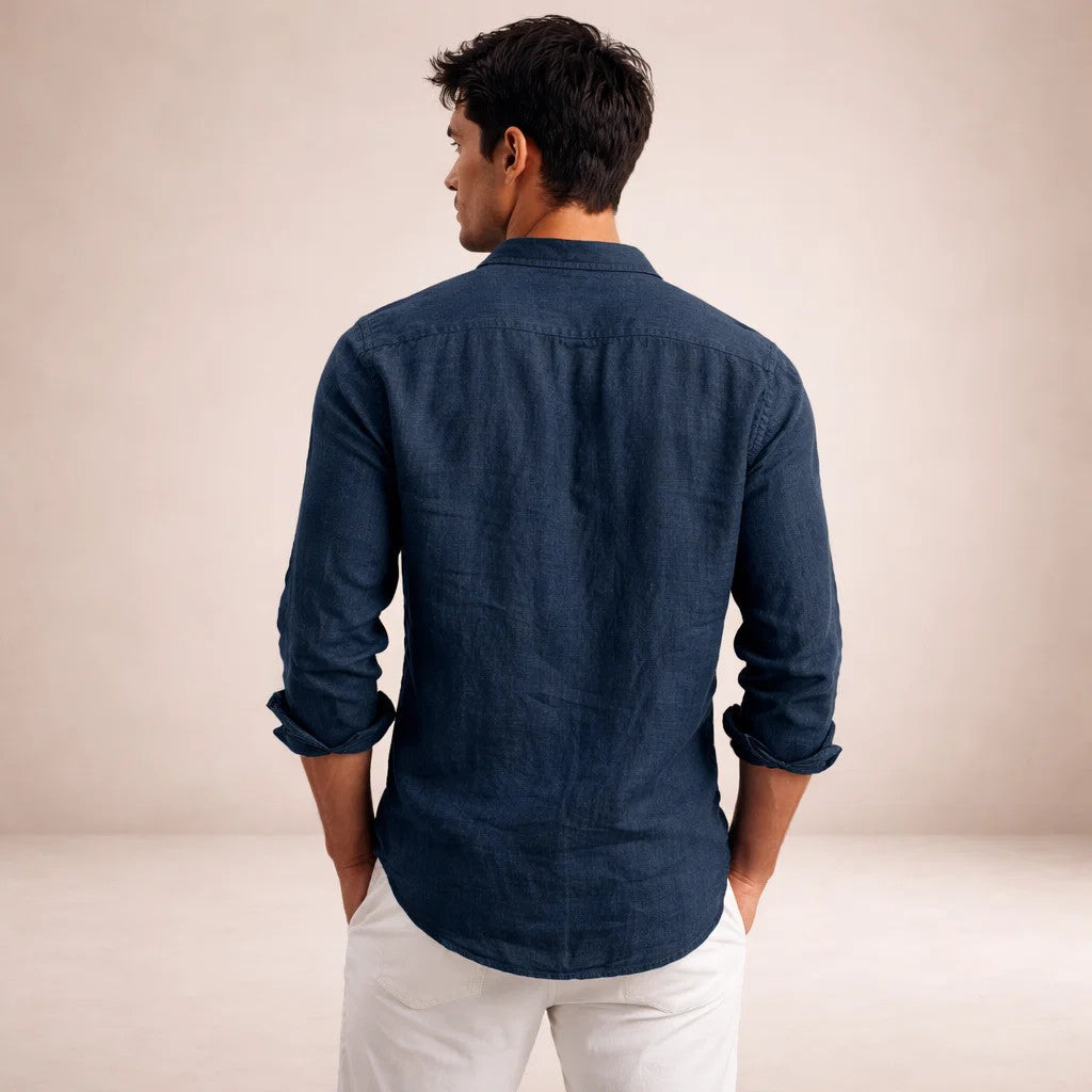 PHILIP™ | Chemise en lin à col ouvert