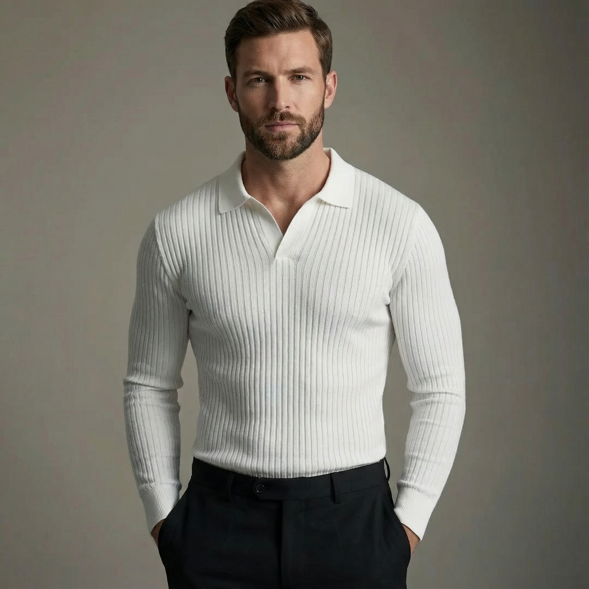 PHILIP | CHEMISE À COL OUVERT POUR HOMMES