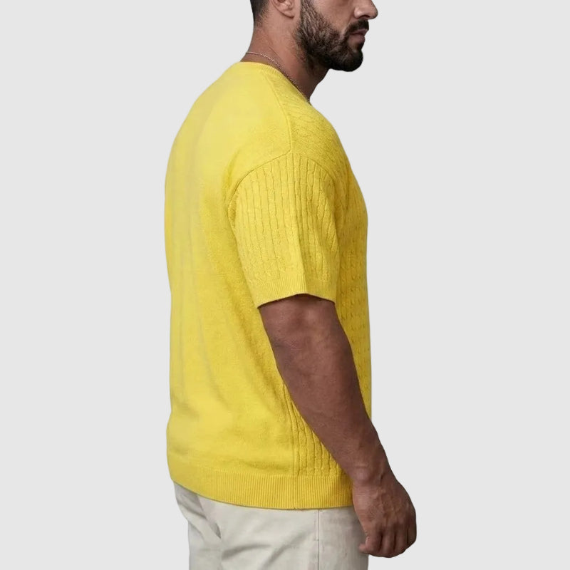 PHILIP™ | Pull à manches courtes en maille texturée pour homme