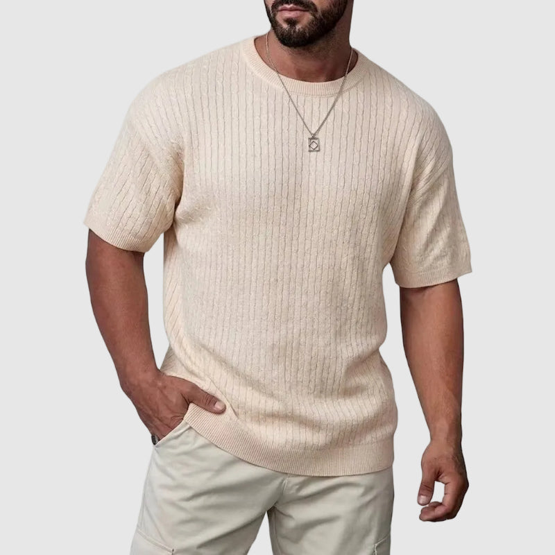 PHILIP™ | Pull à manches courtes en maille texturée pour homme