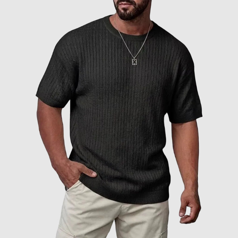 PHILIP™ | Pull à manches courtes en maille texturée pour homme