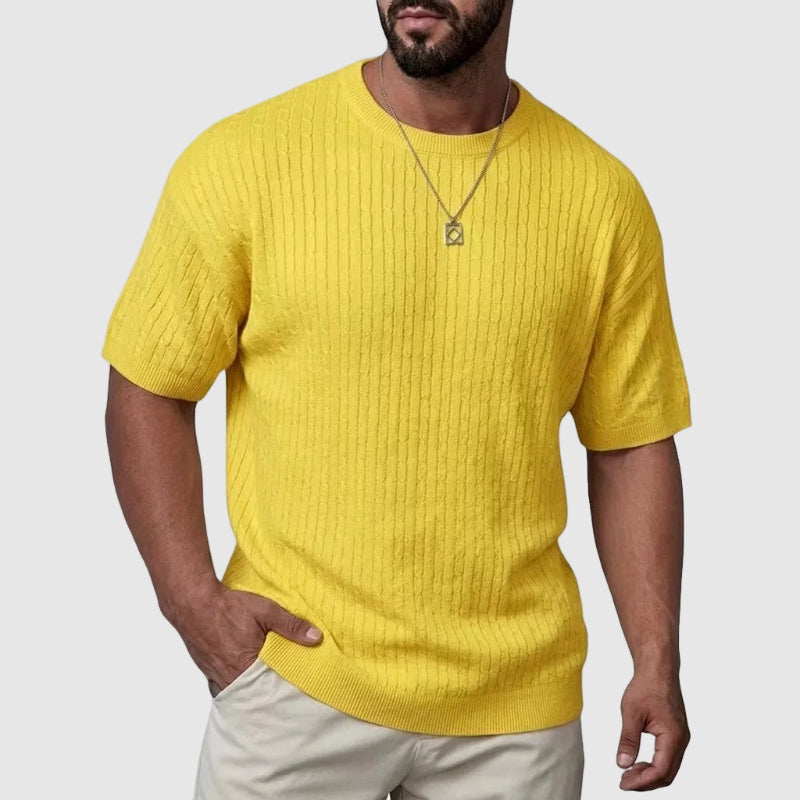 PHILIP™ | Pull à manches courtes en maille texturée pour homme