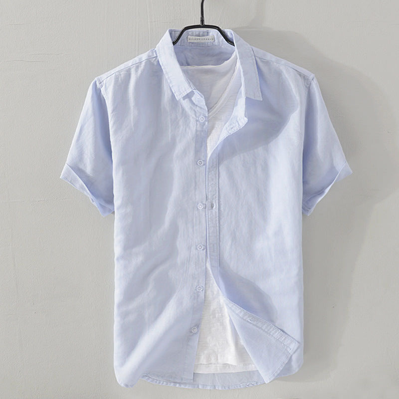 PHILIP™ | Chemise à manches courtes en lin et coton pour homme