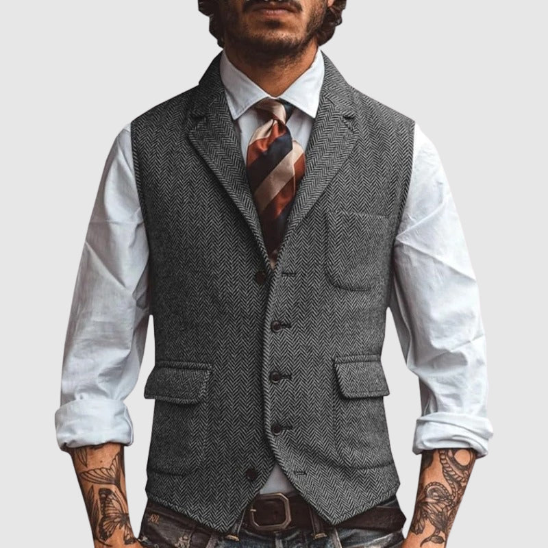 PHILIP™ | Gilet à motif chevrons pour homme