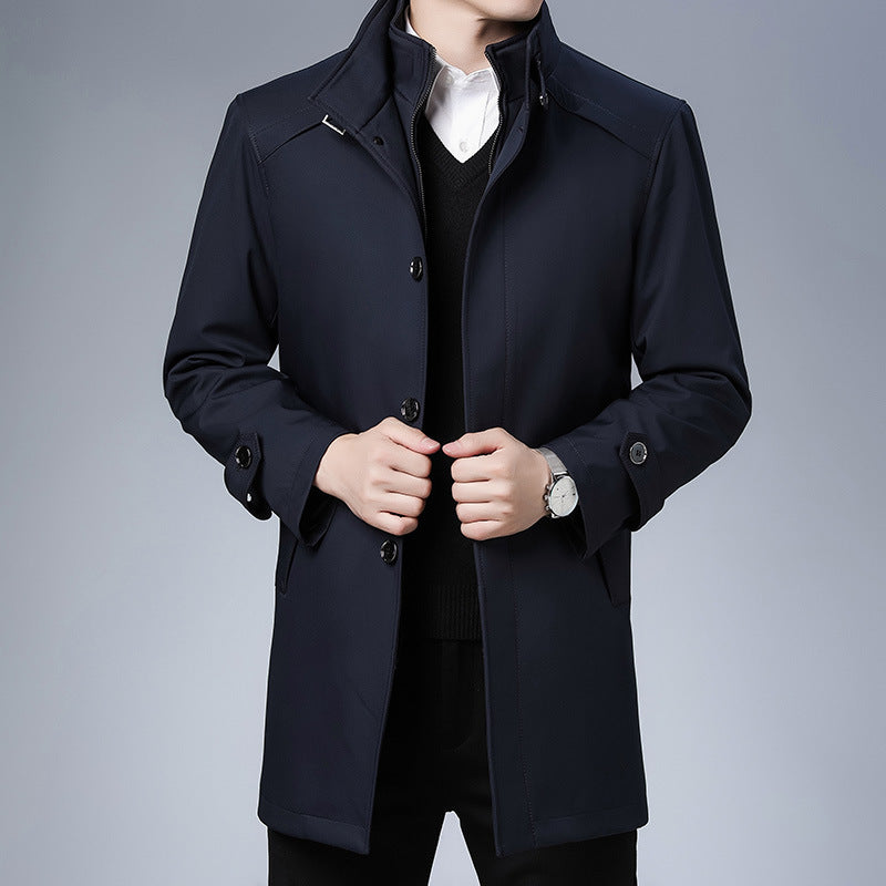 PHILIP™ | Manteau de ville pour homme à col montant et fermeture éclair sur le devant