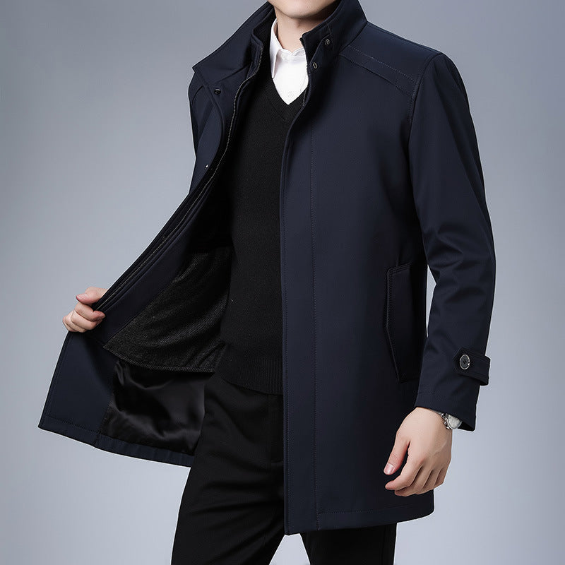 PHILIP™ | Manteau de ville pour homme à col montant et fermeture éclair sur le devant