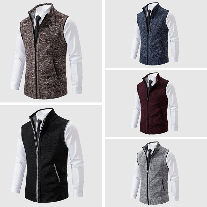 PHILIP™ | Gilet sans manches zippé en laine mélangée