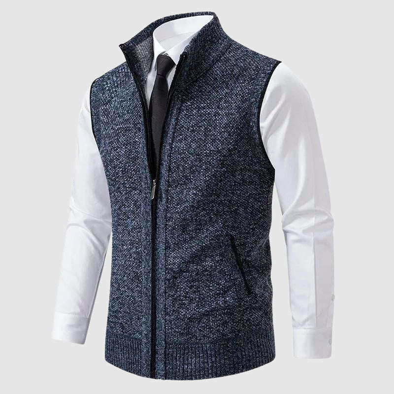 PHILIP™ | Gilet sans manches zippé en laine mélangée