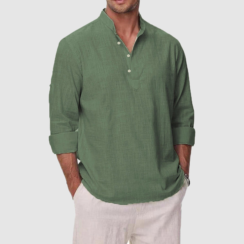 PHILIP™ | Chemise Henley en coton et lin pour homme