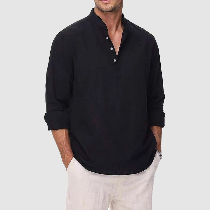 PHILIP™ | Chemise Henley en coton et lin pour homme