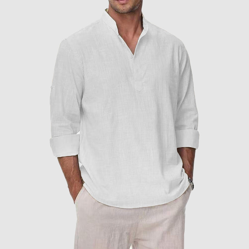 PHILIP™ | Chemise Henley en coton et lin pour homme