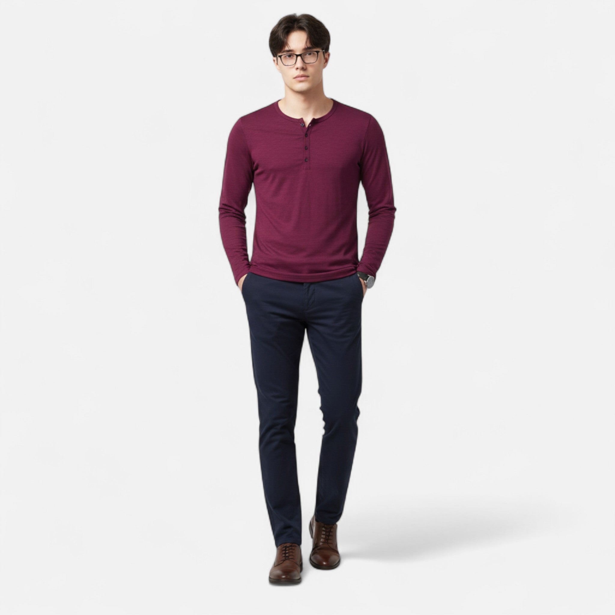 PHILIP™ | T-shirt à manches longues en coton pour homme