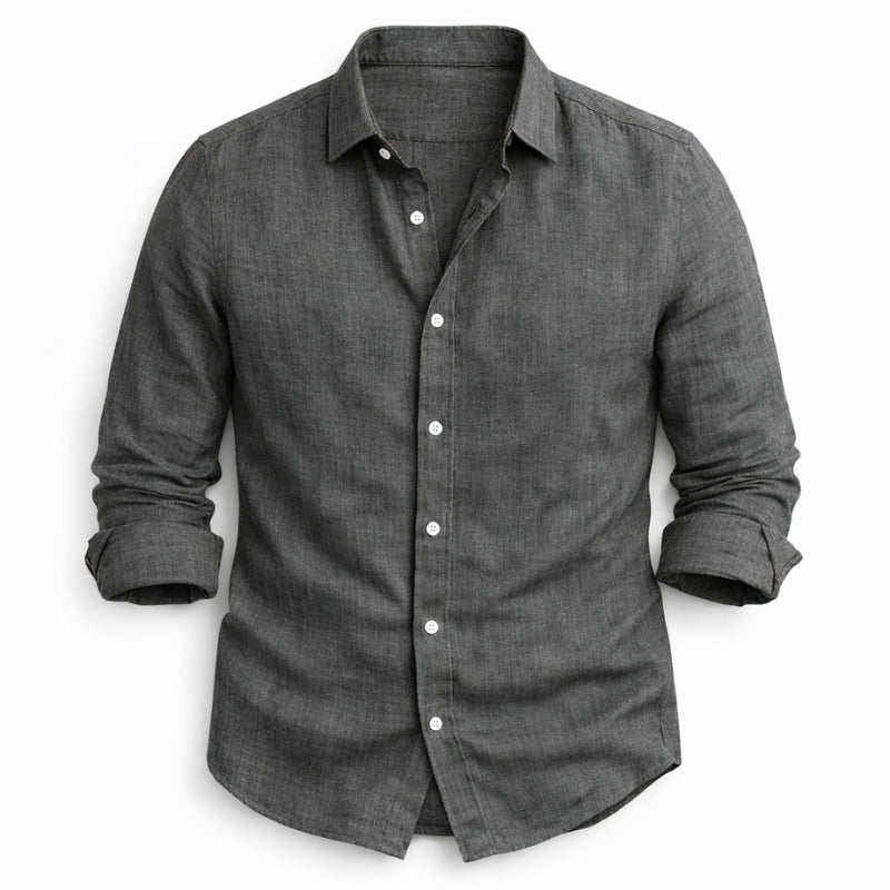 PHILIP™ | T-shirt à manches longues en coton et lin pour homme