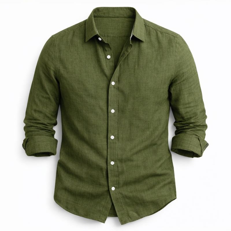 PHILIP™ | T-shirt à manches longues en coton et lin pour homme