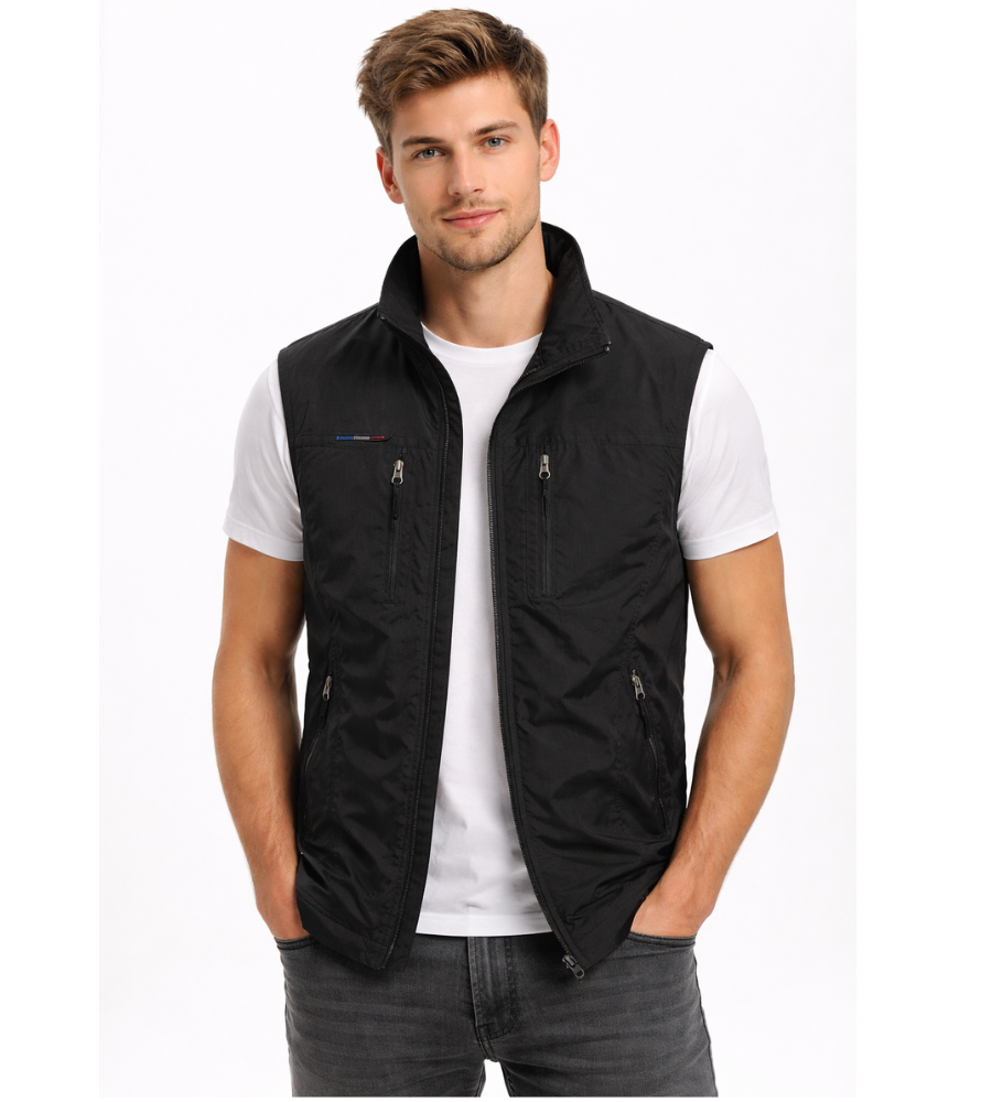 PHILIP™ | Gilet à fermeture éclair en nylon pour homme