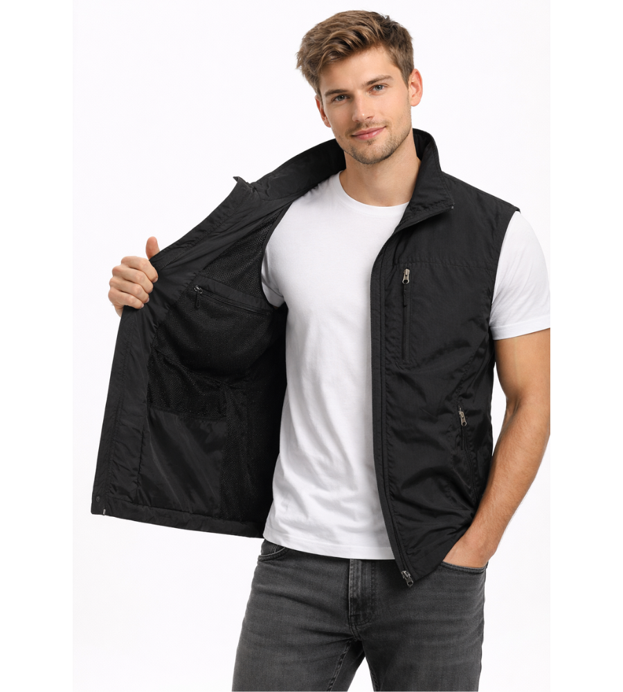 PHILIP™ | Gilet à fermeture éclair en nylon pour homme