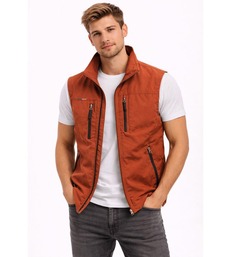 PHILIP™ | Gilet à fermeture éclair en nylon pour homme