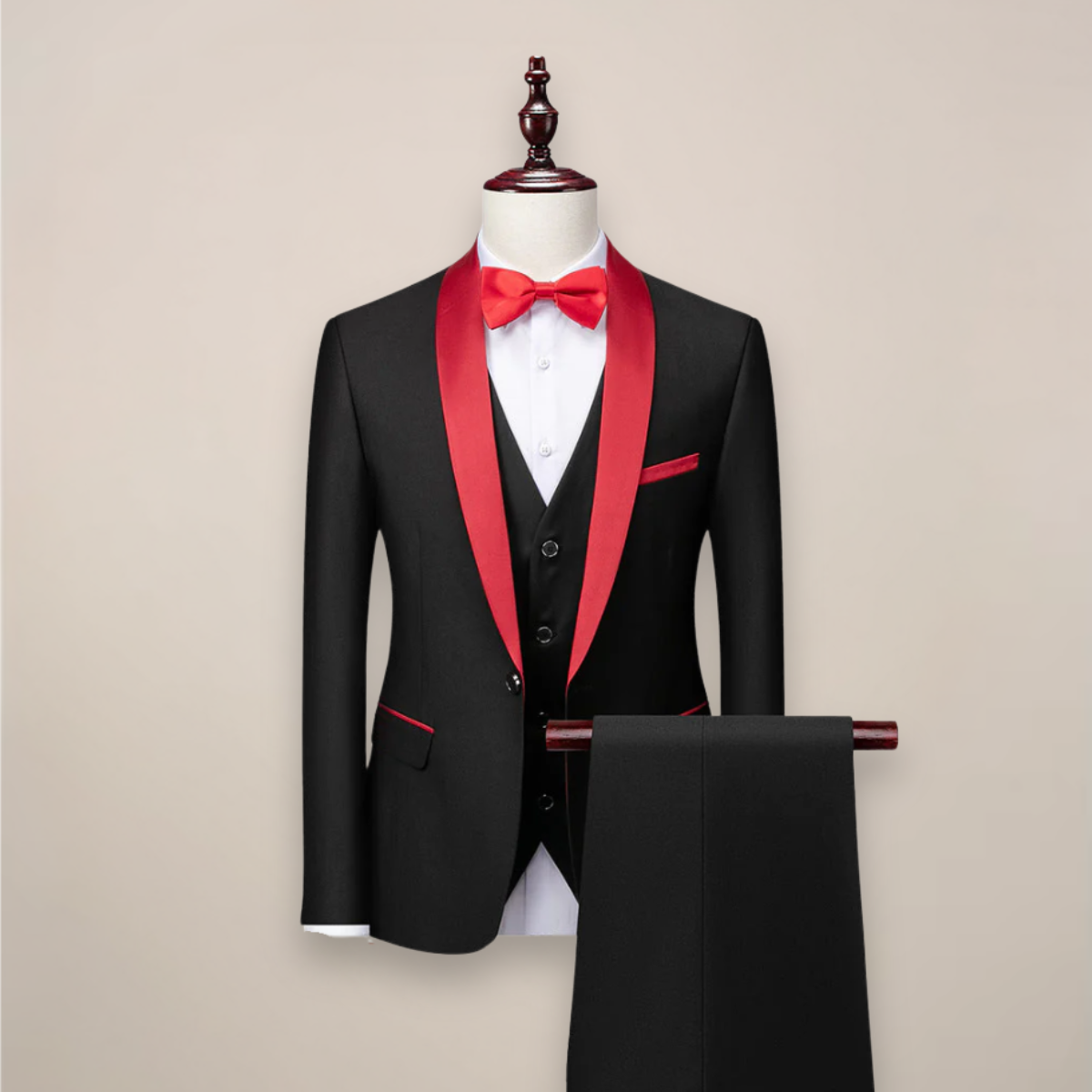 PHILIP™ | Smoking de soirée pour homme avec bordures en satin