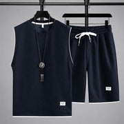 PHILIP™ | Ensemble de détente sans manches en maille gaufrée pour homme