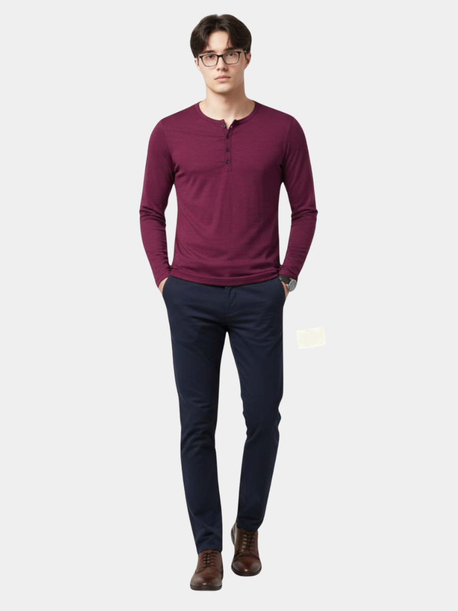 PHILIP™ | T-shirt à manches longues en coton pour homme