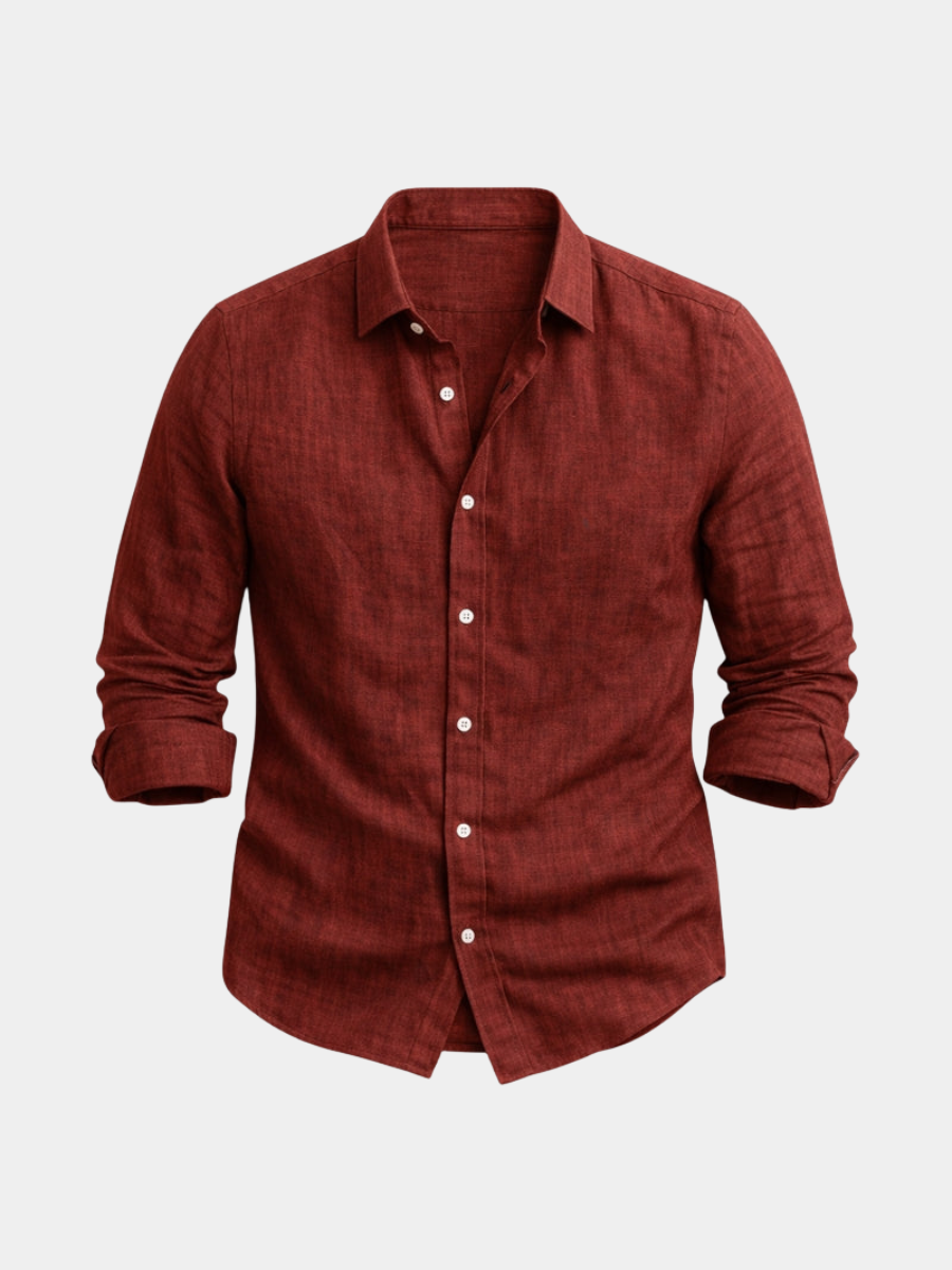 PHILIP™ | T-shirt à manches longues en coton et lin pour homme