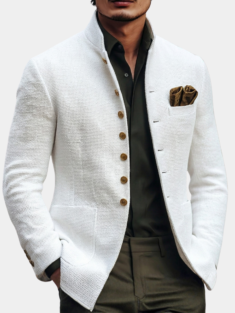 PHILIP™ | Blazer en maille pour homme à boutons dorés