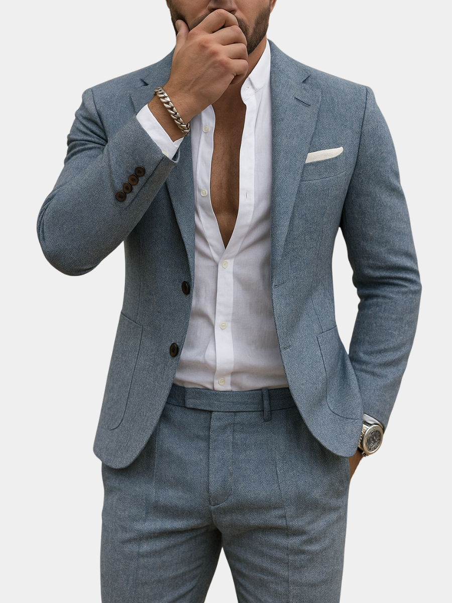 PHILIP™ | Costume slim pour homme, effet lin
