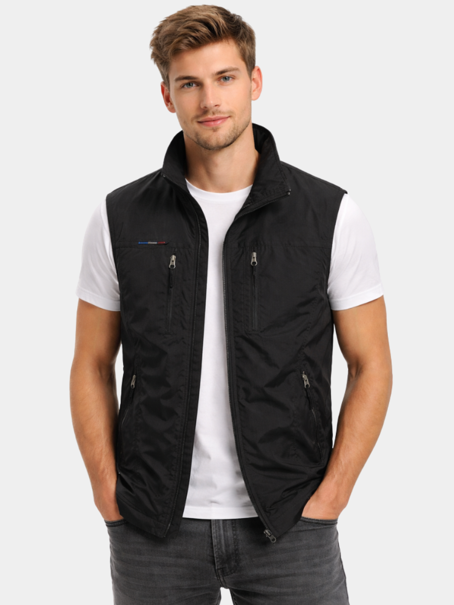 PHILIP™ | Gilet à fermeture éclair en nylon pour homme